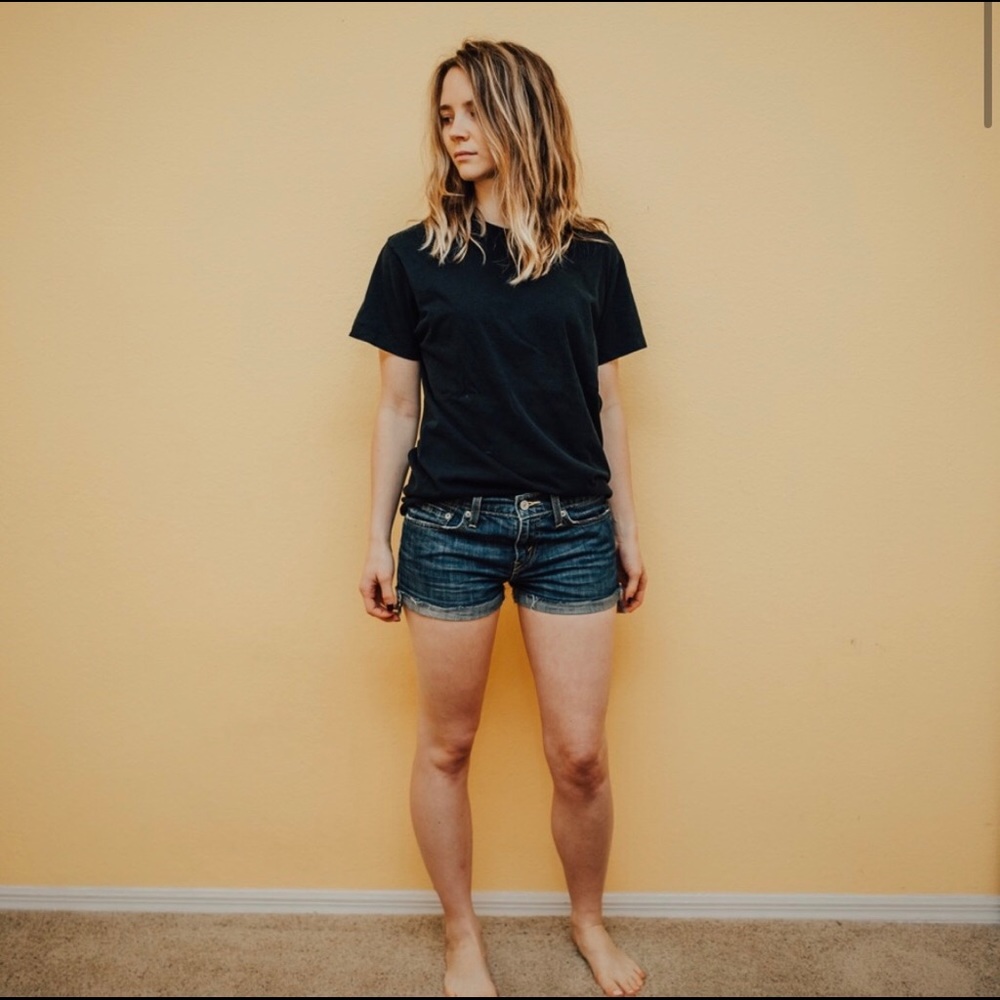 Levi Denim Boyfriend Shorts, Low rise